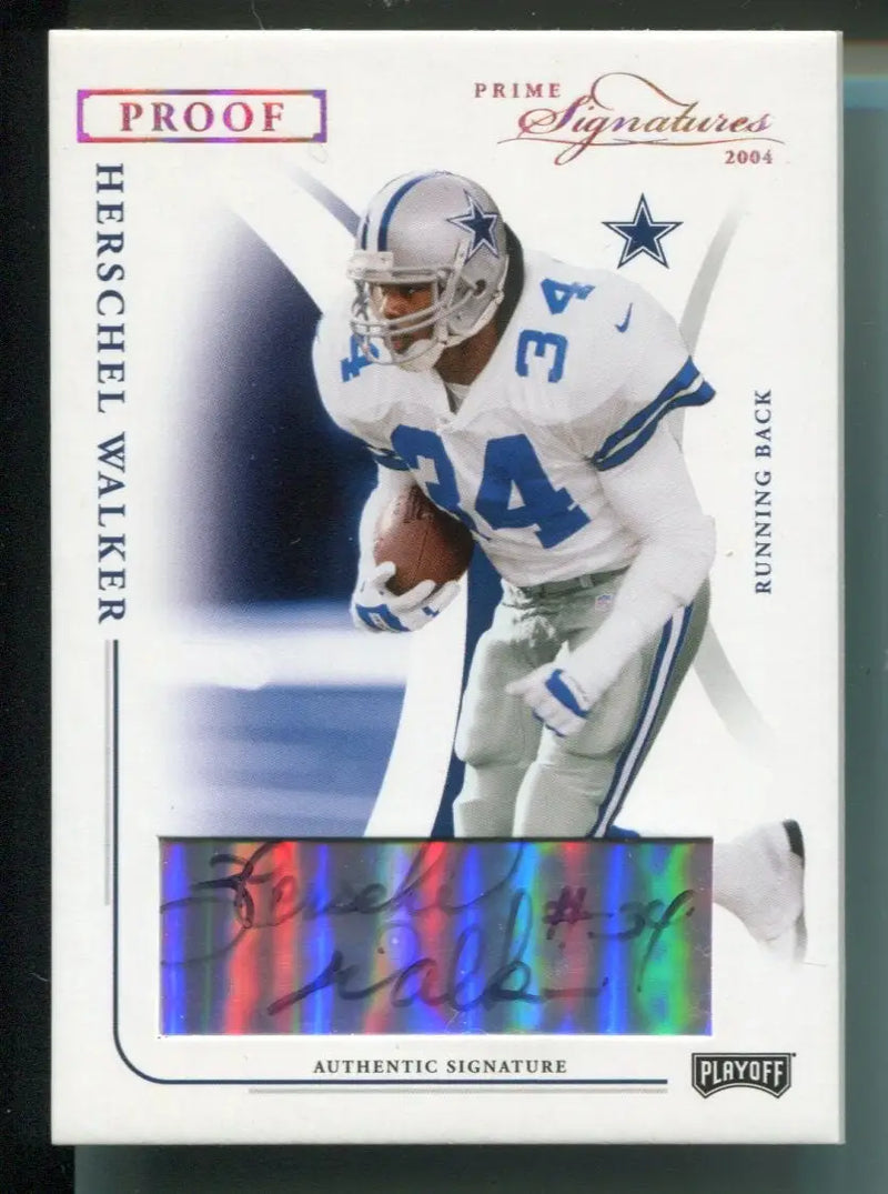2004 PRIME SIGNATURES #29 HERSCHEL WALKER AUTO AUTOGRAPH #04/134 COWBOYS - Football Card Single