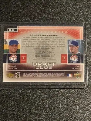 2004 SP Prospects Thomas Diamond / Eric Hurley Draft Duos Dual Autographs #/175 - Baseball Card Single