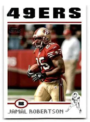 2004 Topps Jamal Robertson trading card featuring San Francisco 49ers player in uniform