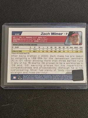2004 Topps Chrome #232 Zach Miner Certified Autographs - Baseball Card Single