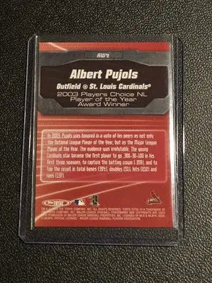 2004 Topps Total #AW4 Albert Pujols Total Award Winners - Baseball Card Single