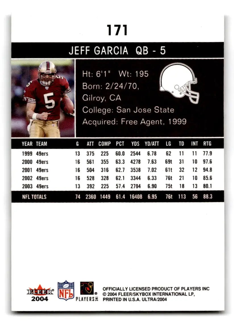 2004 Ultra #171 Jeff Garcia - Football Card Single