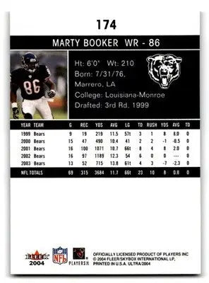 2004 Ultra #174 Marty Booker - Football Card Single