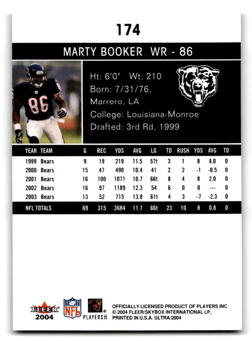 2004 Ultra #174 Marty Booker - Football Card Single