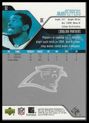 2004 Upper Deck #32 Julius Peppers - Football Card Single
