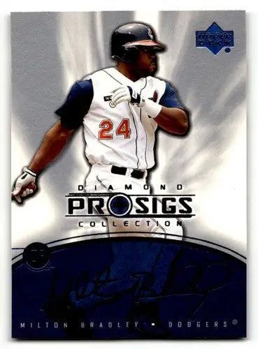 Milton Bradley baseball card from 2004 Upper Deck Diamond Collection Pro Sigs