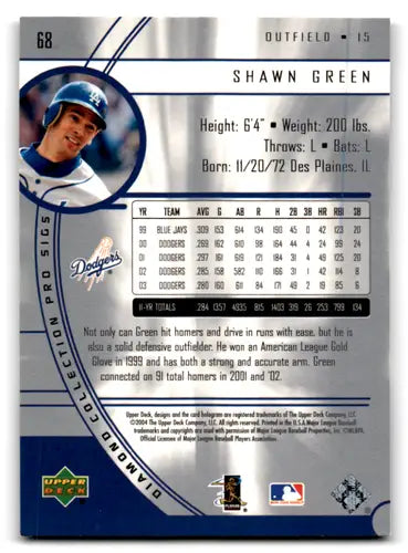 2004 Upper Deck Diamond Collection Pro Sigs #68 Shawn Green NM Near Min ID:67347 - Baseball Card Single