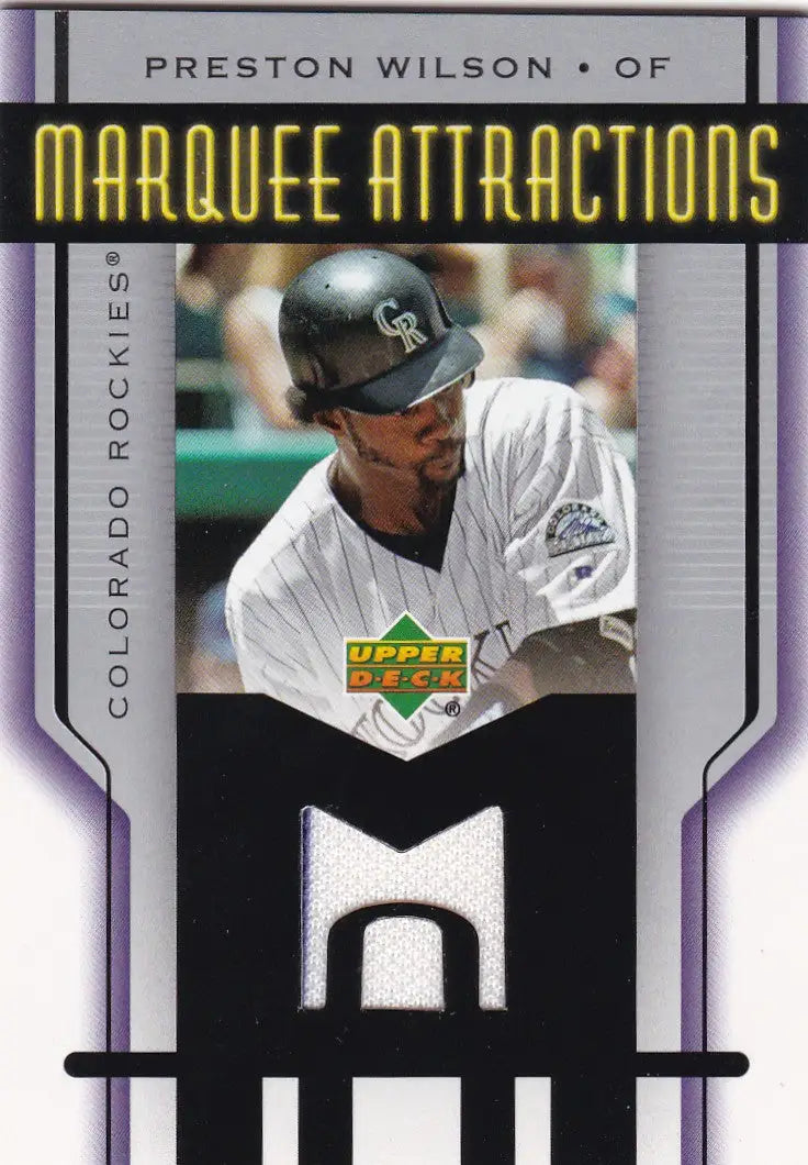 2004 UPPER DECK #MA-PW PRESTON WILSON PATCH- COLORADO ROCKIES - Baseball Card Single