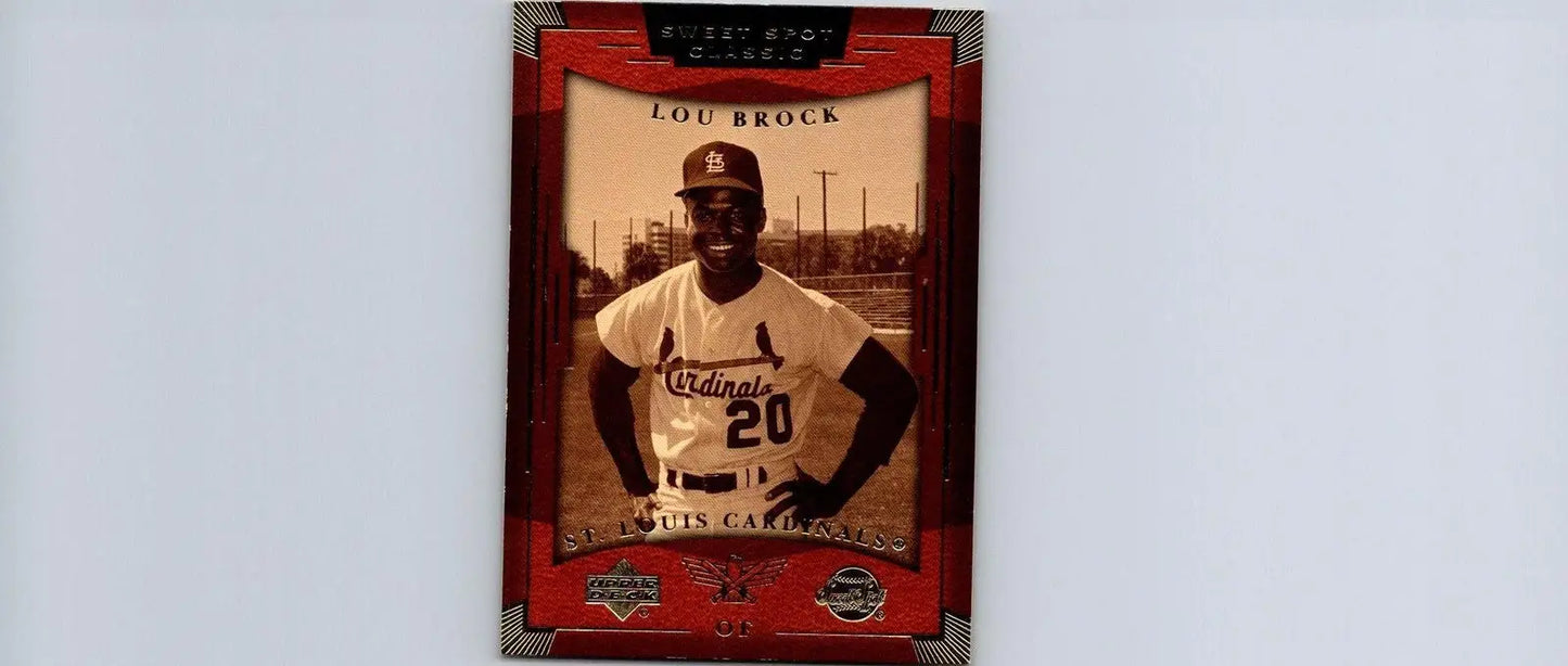 Lou Brock baseball card from 2004 Upper Deck Sweet Spot Classic #52 edition