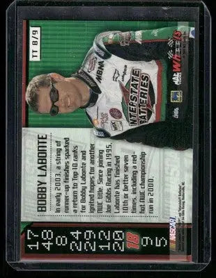 2004 Wheels High Gear Bobby Labonte #TT8 Top Ten Racing - Racing Card Single