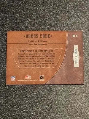 2005 Donruss Classics #DC-5 Cadillac Williams Dress Code Jerseys #/250 - Football Card Single