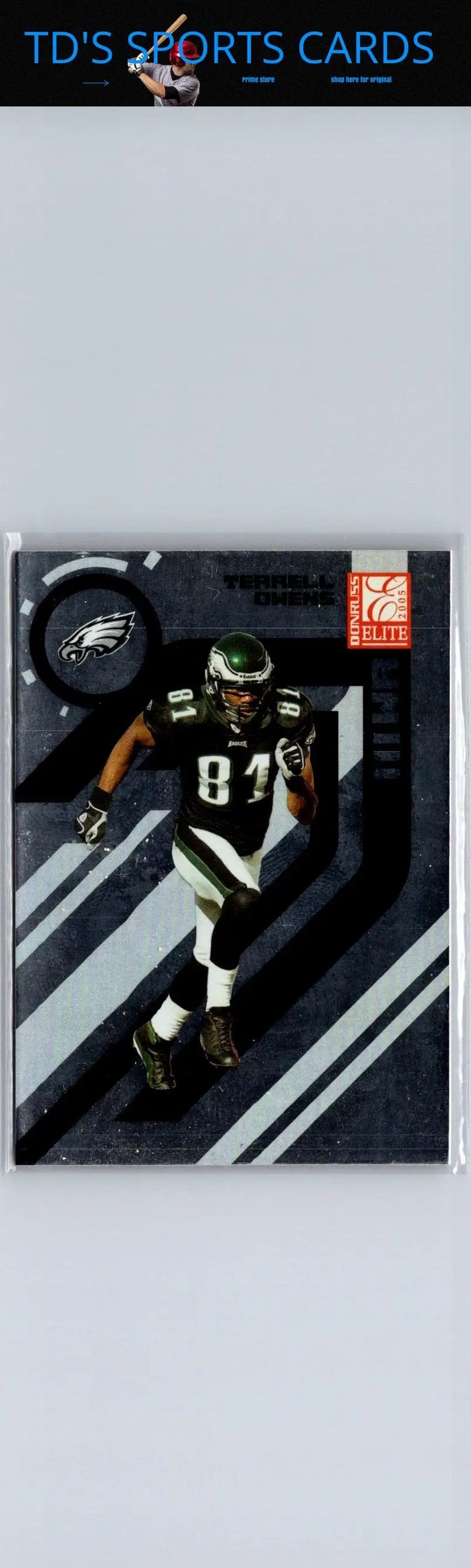 Philadelphia Eagles football card featuring Terrell Owens from Donruss Elite 2005