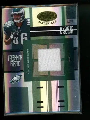 2005 Donruss Leaf Materials Reggie Brown #FF-220 Rookie Patch Freshman Fabric - Football Card Single