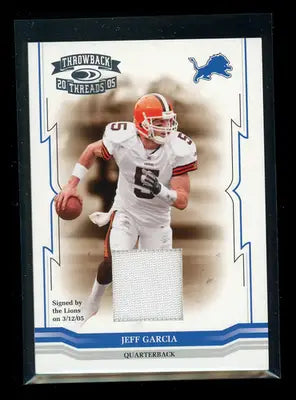2005 Donruss Throwback Threads Jeff Garcia #33 Game-Worn Jersey Football - Sports Memorabilia
