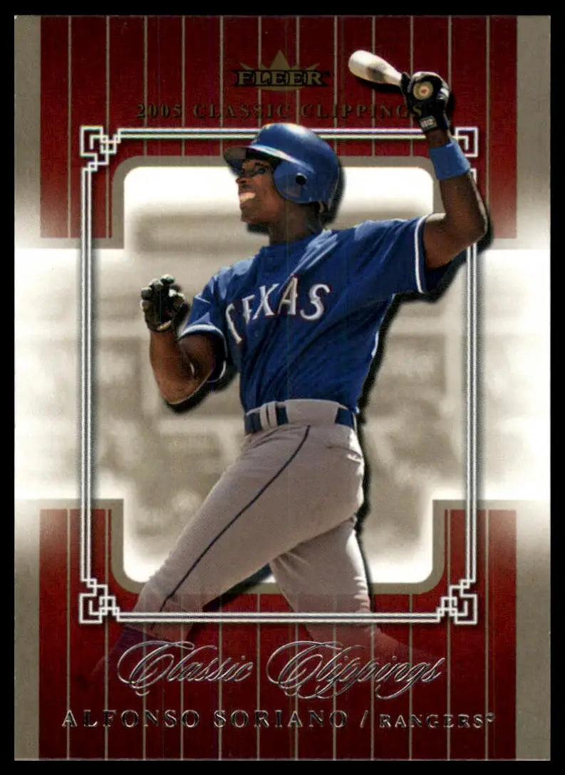 2005 Fleer Classic Clippings Alfonso Soriano 44 Texas Rangers NM - Baseball Card Single