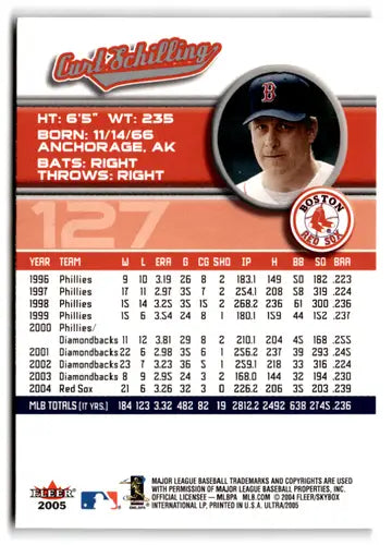2005 Fleer Ultra #127 Curt Schilling NM-MT Red Sox ID:72976 - Baseball Card Single