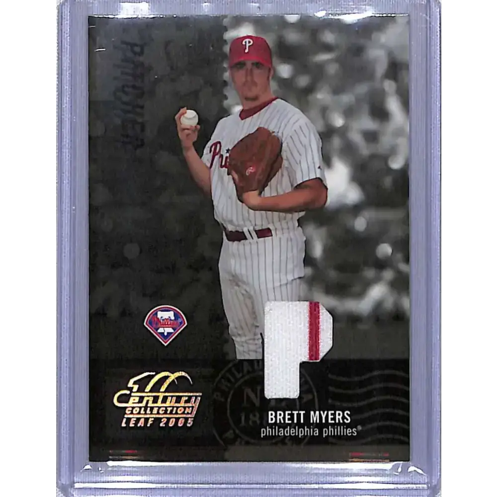 2005 Leaf Century #39 Brett Myers Material Fabric Position #/250 NM-MT Baseball Card - Baseball Card Single