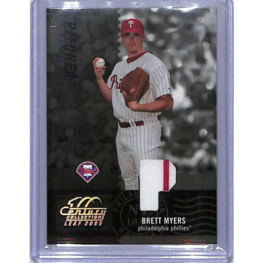 2005 Leaf Century #39 Brett Myers Material Fabric Position #/250 NM-MT Baseball Card - Baseball Card Single