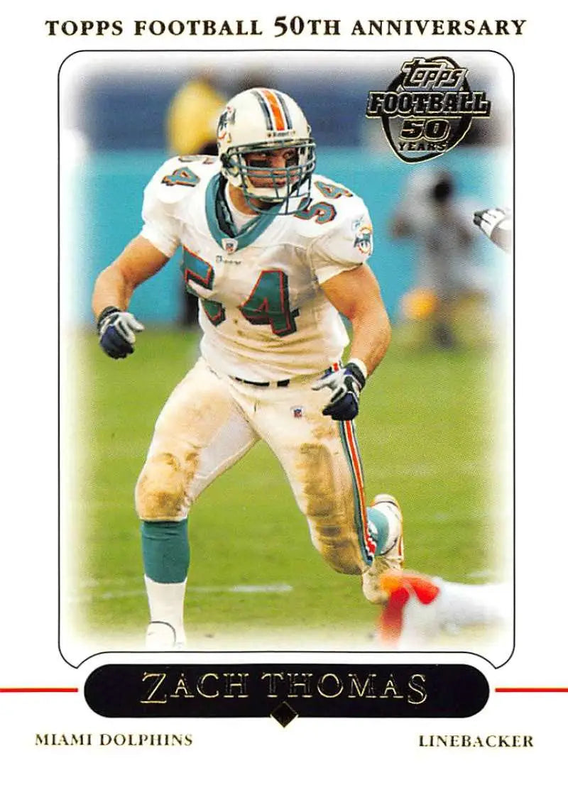 2005 Topps #105 Zach Thomas NM-MT Miami Dolphins Football Card - Football Card Single