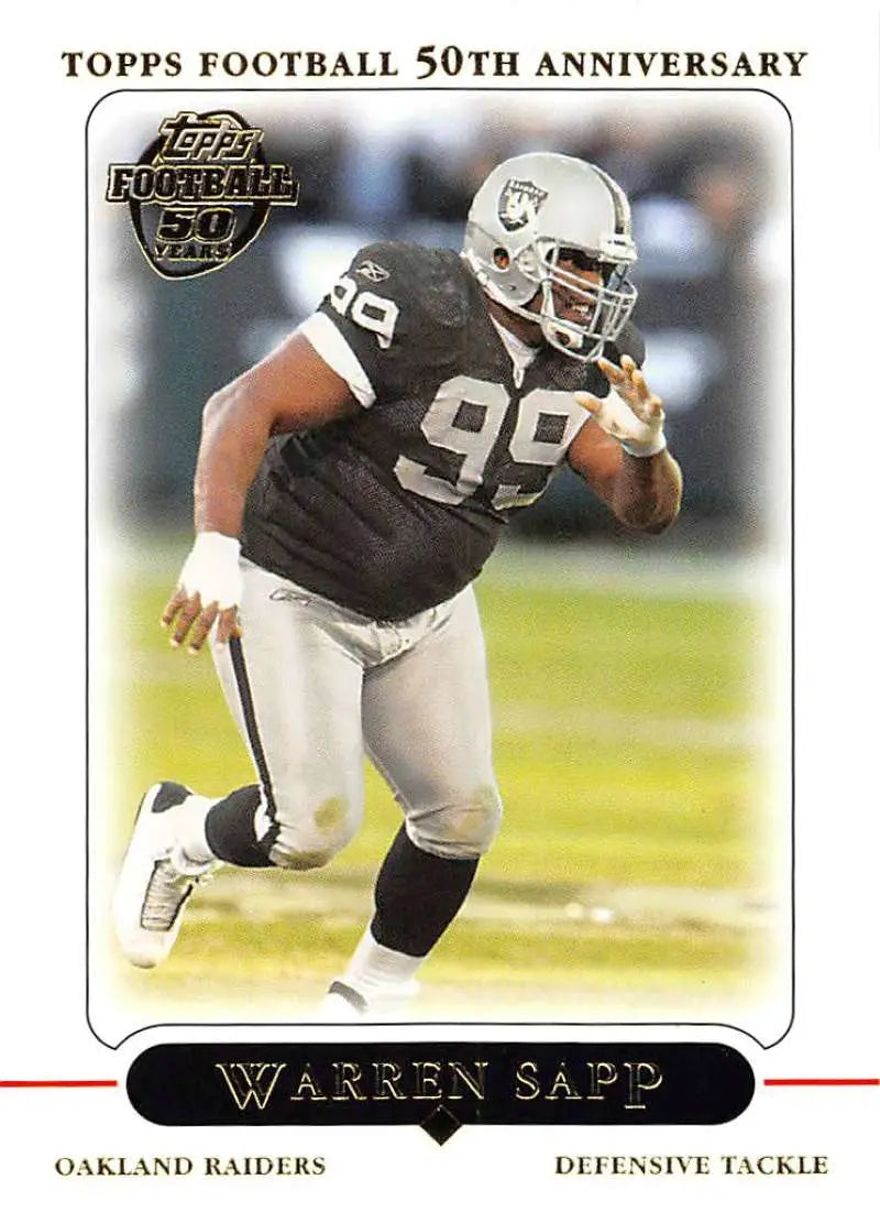 2005 Topps #128 Warren Sapp NM-MT Oakland Raiders Football Card - Football Card Single