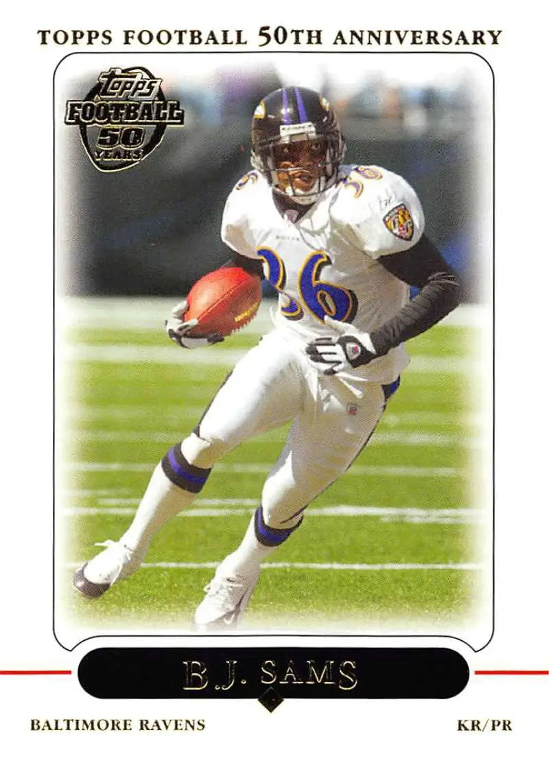 2005 Topps #132 B.J. Sams NM-MT Baltimore Ravens Football Card - Football Card Single