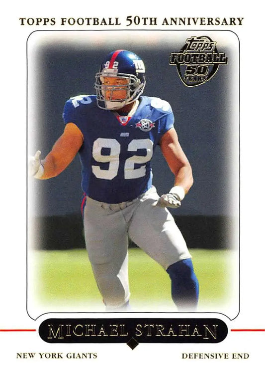 2005 Topps #141 Michael Strahan NM-MT New York Giants Football Card - Football Card Single