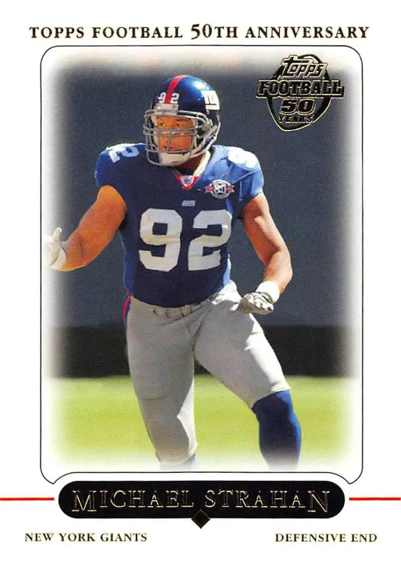2005 Topps #141 Michael Strahan NM-MT New York Giants Football Card - Football Card Single