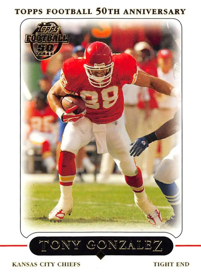 2005 Topps #143 Tony Gonzalez NM-MT Kansas City Chiefs Football Card - Football Card Single