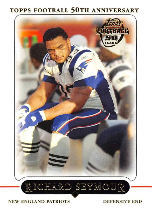 2005 Topps #155 Richard Seymour NM-MT New England Patriots Football Card - Football Card Single