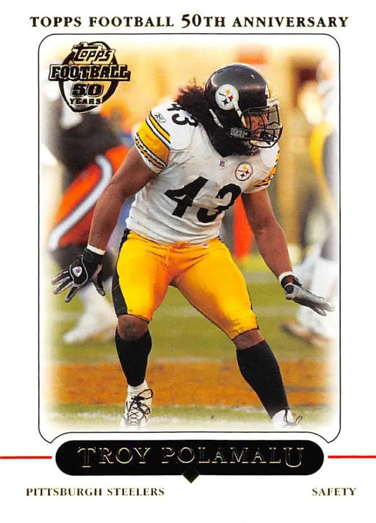 2005 Topps #174 Troy Polamalu NM-MT Pittsburgh Steelers Football Card - Football Card Single