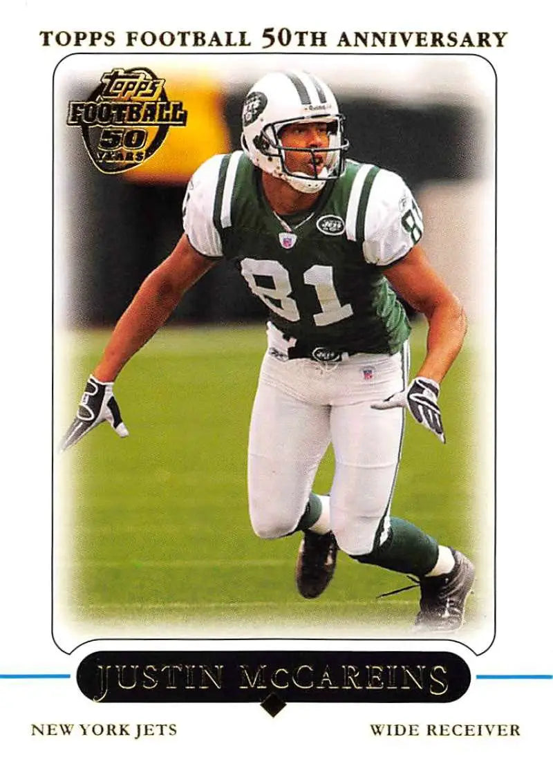 2005 Topps #197 Justin McCareins NM-MT New York Jets Football Card - Football Card Single