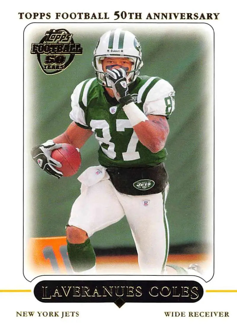 2005 Topps #215 Laveraneas Coles NM-MT New York Jets Football Card - Football Card Single