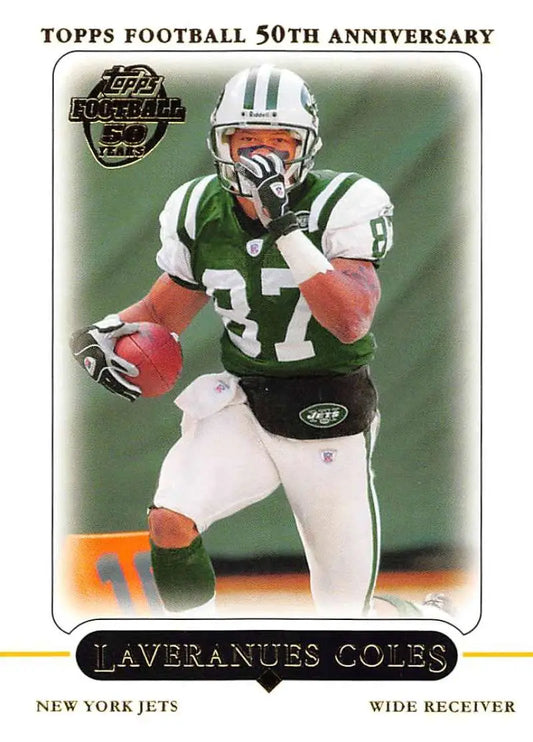 2005 Topps #215 Laveraneas Coles NM-MT New York Jets Football Card - Football Card Single