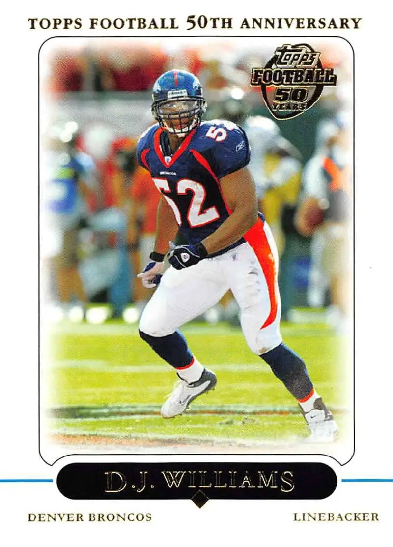 2005 Topps #285 D.J. Williams NM-MT Denver Broncos Football Card - Football Card Single