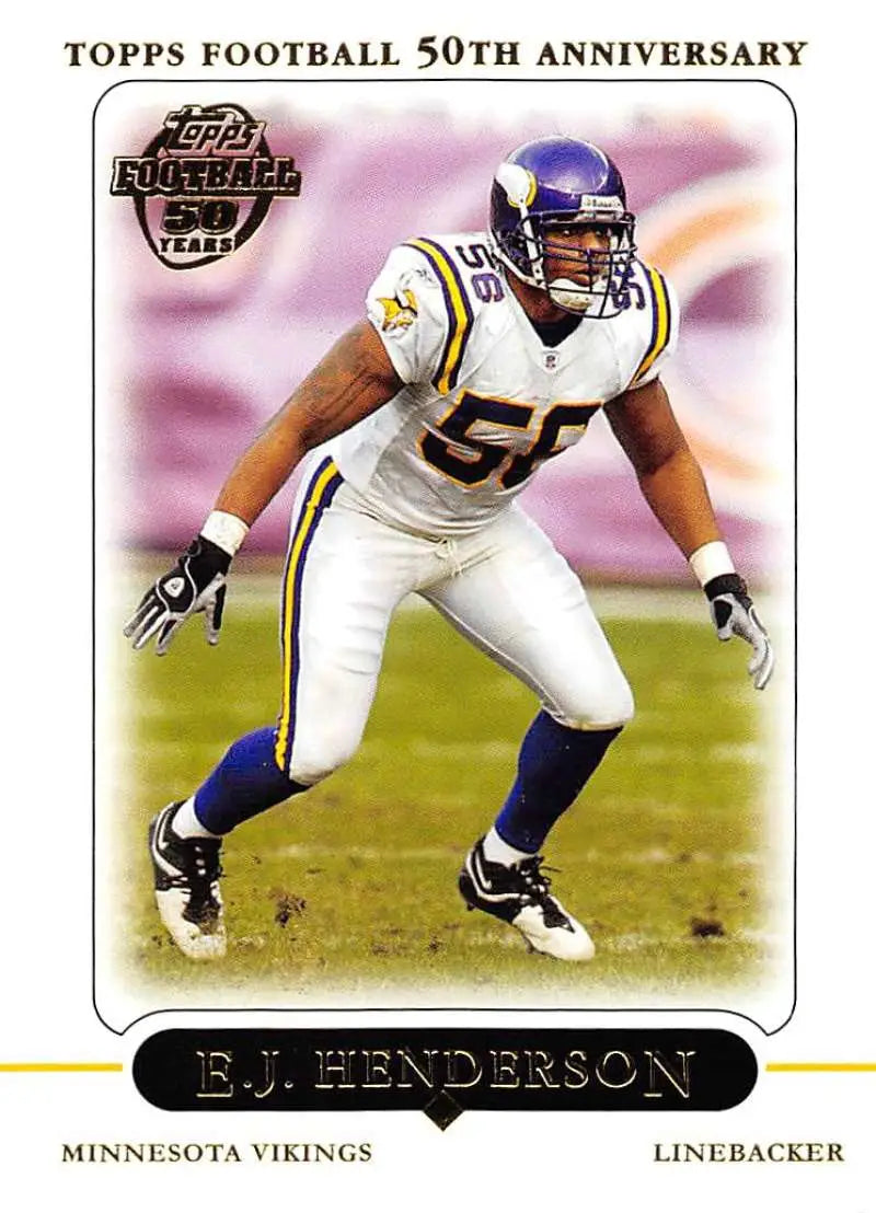 2005 Topps #291 E.J. Henderson NM-MT Minnesota Vikings Football Card - Football Card Single
