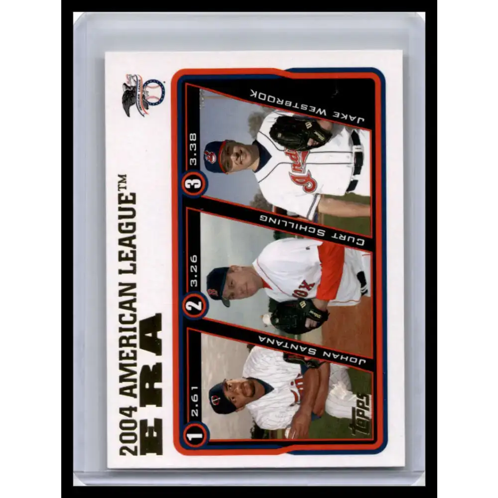 2005 Topps #341 Santana/Schilling/Westbrook LL NM-MT Twins/Red Sox/Indians Baseball Card - Baseball Card Single