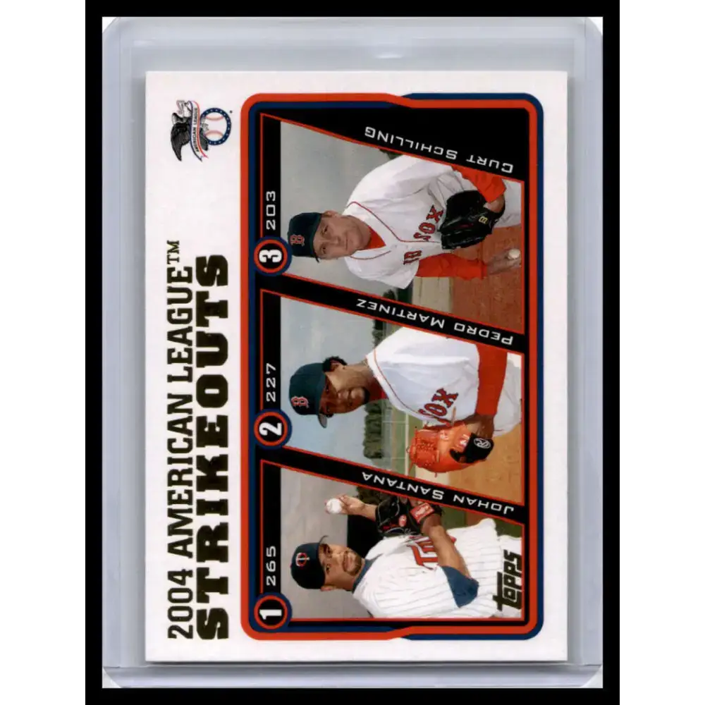 2005 Topps #342 Santana/Martinez/Schilling LL NM-MT Twins/Red Sox Baseball Card - Baseball Card Single