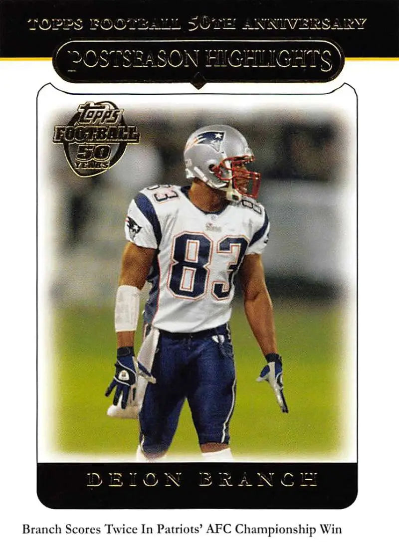 2005 Topps #358 Deion Branch NM-MT New England Patriots Football Card - Football Card Single
