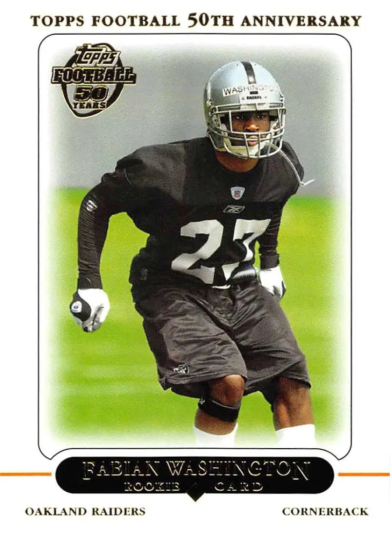 2005 Topps #377 Fabian Washington NM-MT RC Rookie Oakland Raiders Football Card - Football Card Single