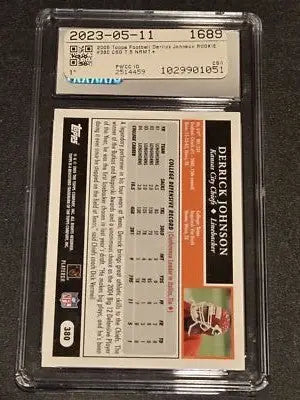 2005 Topps #380 Derrick Johnson CSG 7.5 - Football Card Single
