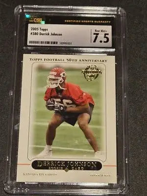 2005 Topps #380 Derrick Johnson CSG 7.5 - Football Card Single