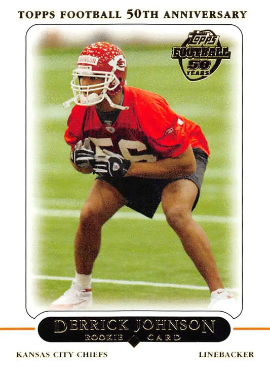 2005 Topps #380 Derrick Johnson NM-MT RC Rookie Kansas City Chiefs Football Card