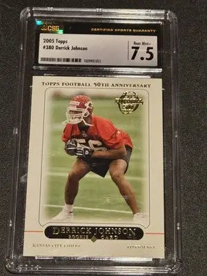 2005 Topps #380 Derrick Johnson SGC 7.5 - Football Card Single
