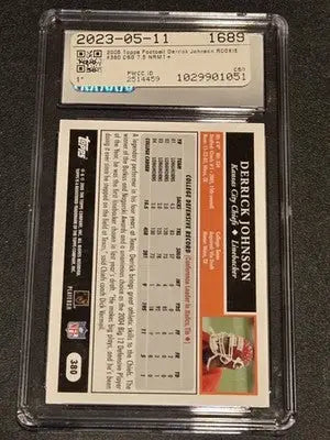 2005 Topps #380 Derrick Johnson SGC 7.5 - Football Card Single