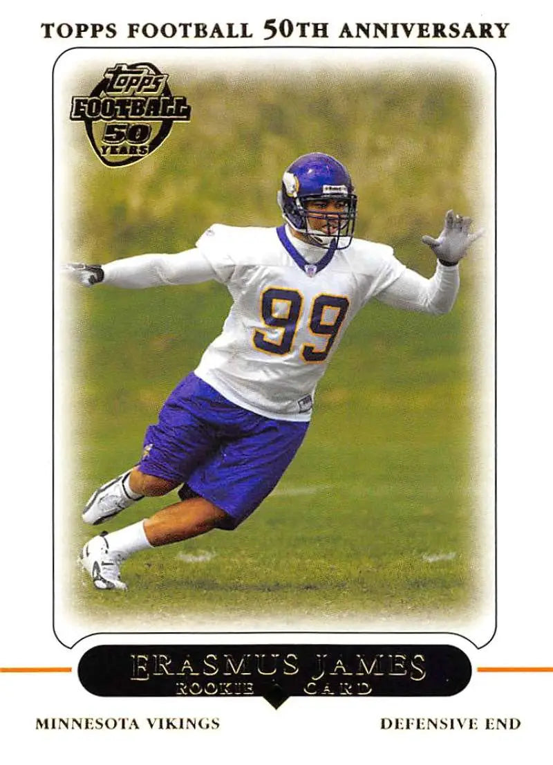 2005 Topps #390 Erasmus James NM-MT RC Rookie Minnesota Vikings Football Card - Football Card Single