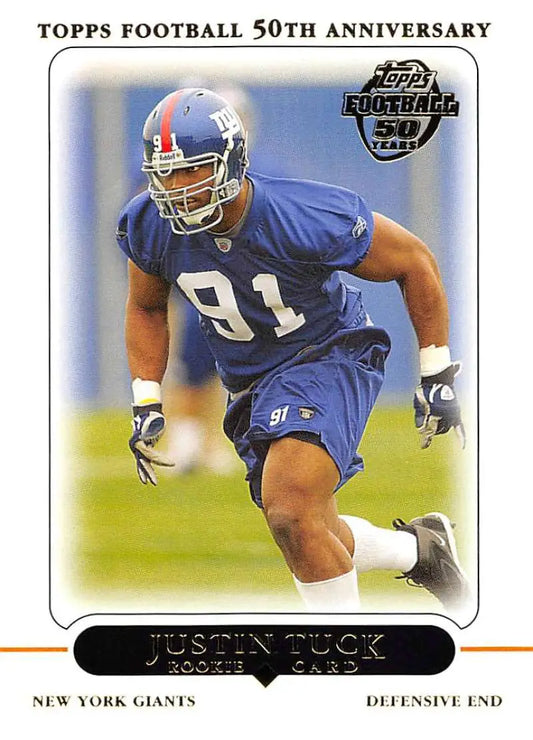 2005 Topps #394 Justin Tuck NM-MT RC Rookie New York Giants Football Card