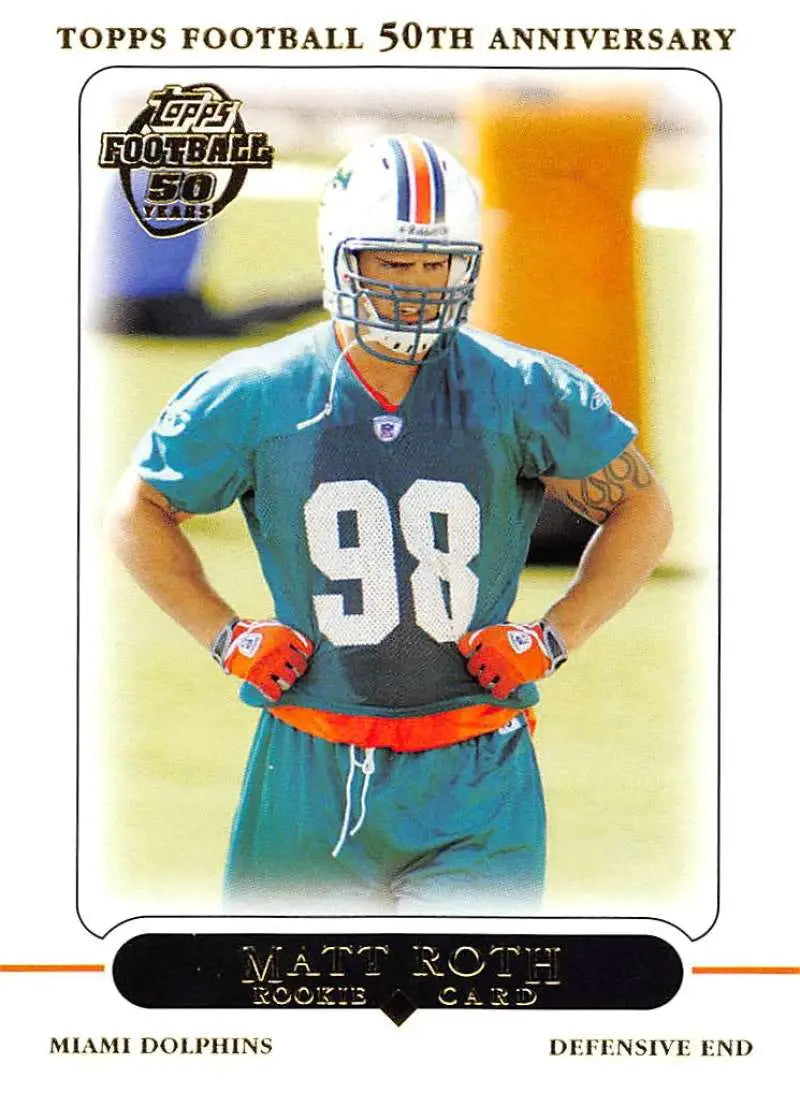 2005 Topps #398 Matt Roth NM-MT RC Rookie Miami Dolphins Football Card - Football Card Single
