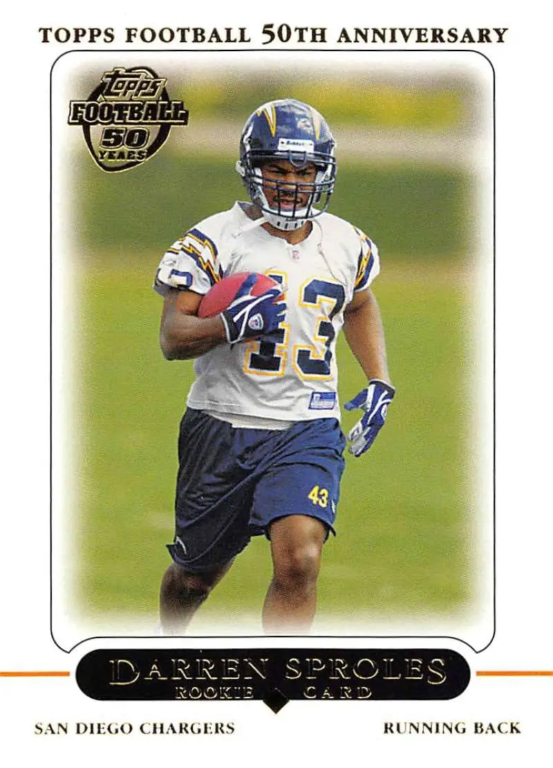 2005 Topps #404 Darren Sproles NM-MT RC Rookie San Diego Chargers Football Card - Football Card Single