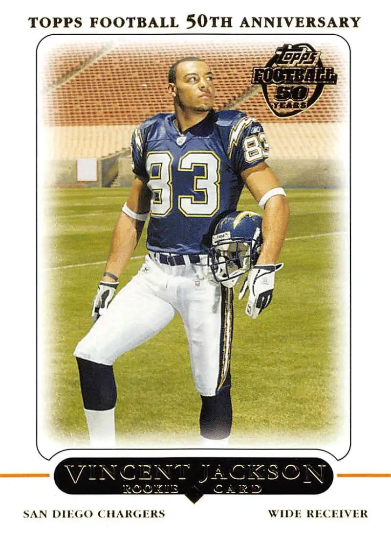 2005 Topps #420 Vincent Jackson NM-MT RC Rookie San Diego Chargers Football Card - Football Card Single
