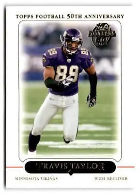 Travis Taylor 2005 Topps #44 Football trading card featuring player stats and image